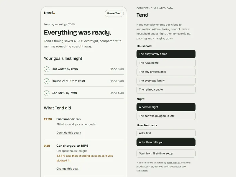 Tend · Home Energy Autopilot
